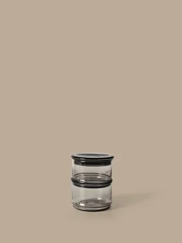 Boya στοιβαζόμενα δοχεία - 2 τεμάχια, smoked grey - Ferm Living