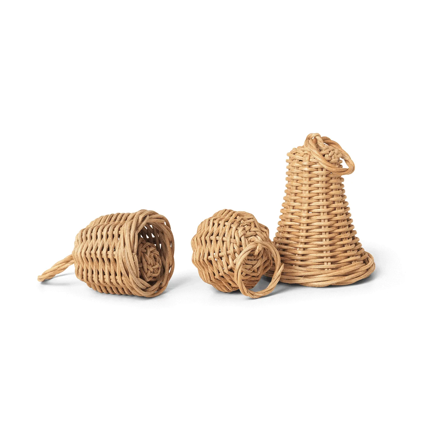 Braided Bell Baubles στολίδι δέντρου Συσκευασία 3 τεμαχίων, Natural Ferm Living