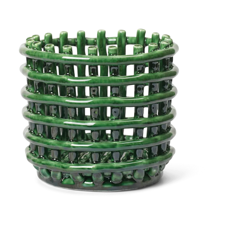 Braided καλάθι απλύτων - Emerald Green - Ferm Living