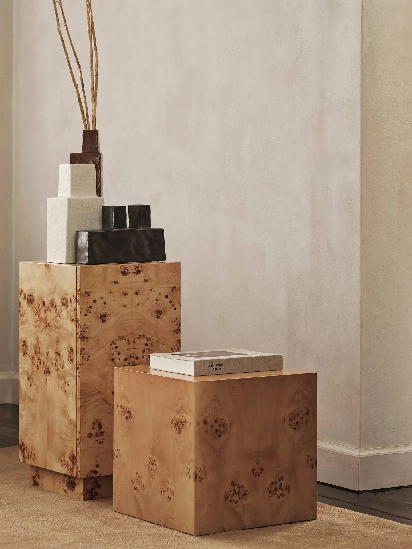 Burl Cube βοηθητικό τραπεζάκι 40x40 cm, Natural Ferm Living