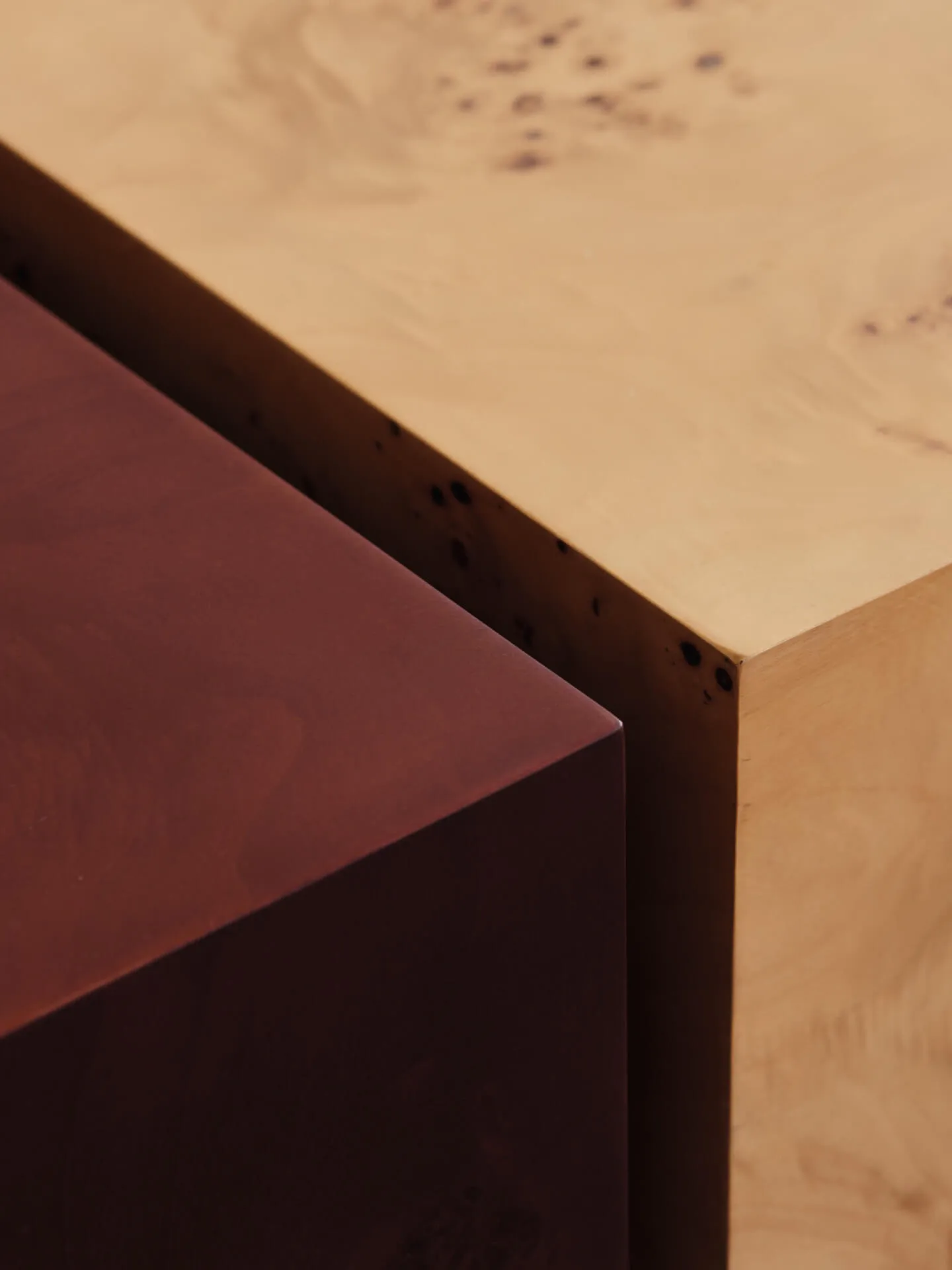 Burren κεριά λεπτά 2-pack, Dark stained burl Ferm Living