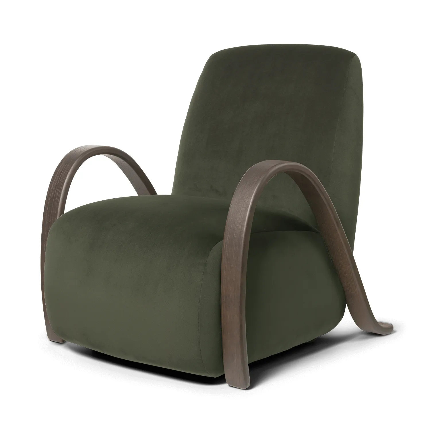 Buur lounge chair Rich Velvet, Πεύκος Ferm Living