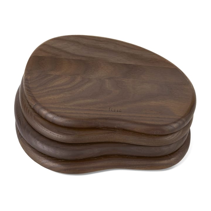 Δίσκος βουτύρου Cairn 4 τεμαχίων - Dark brown - Ferm Living