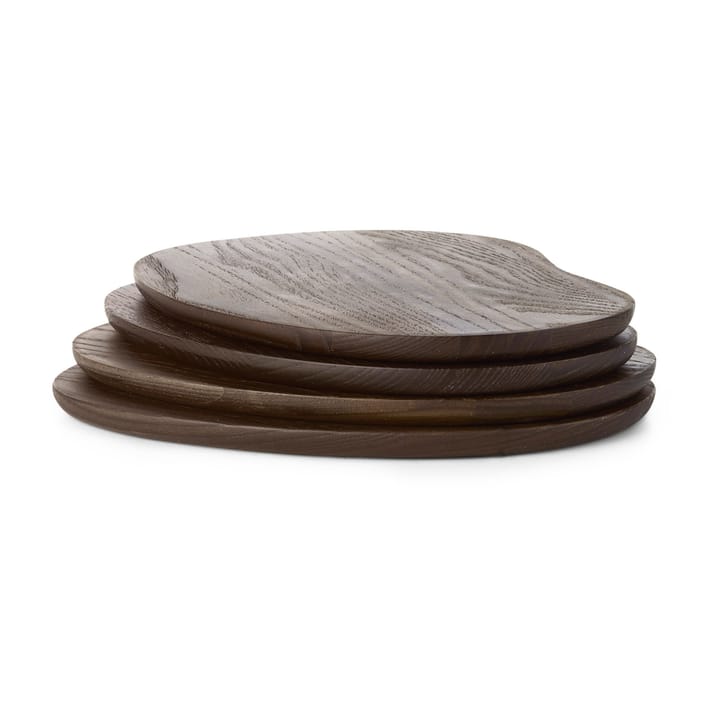 Δίσκος βουτύρου Cairn 4 τεμαχίων, Dark brown Ferm Living