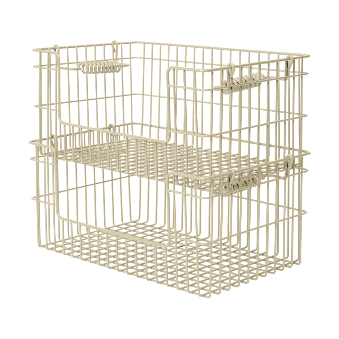 Cala στοιβαζόμενο καλάθι 2 τεμάχια, Cashmere, 28,7x18x13 εκ. Ferm Living