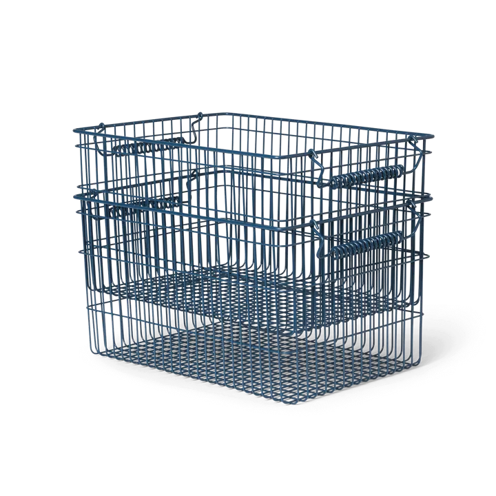 Καλάθι Cala στοιβαζόμενο 2 τεμάχια - Dark blue, 36,2x26,2x20,2 cm - Ferm Living