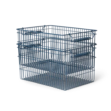 Καλάθι Cala στοιβαζόμενο 2 τεμάχια - Dark blue - Ferm Living