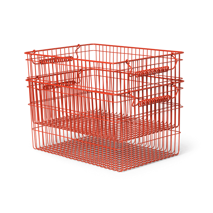 Καλάθι Cala στοιβαζόμενο 2 τεμάχια - Poppy red - Ferm Living