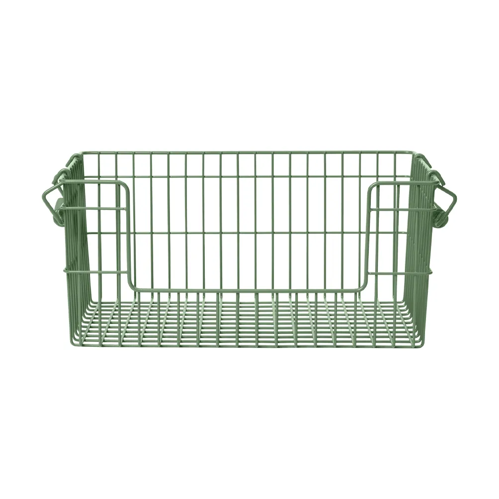 Cala στοιβαζόμενο καλάθι 2 τεμάχια, Verdant green, 28,7x18x13 εκ. Ferm Living