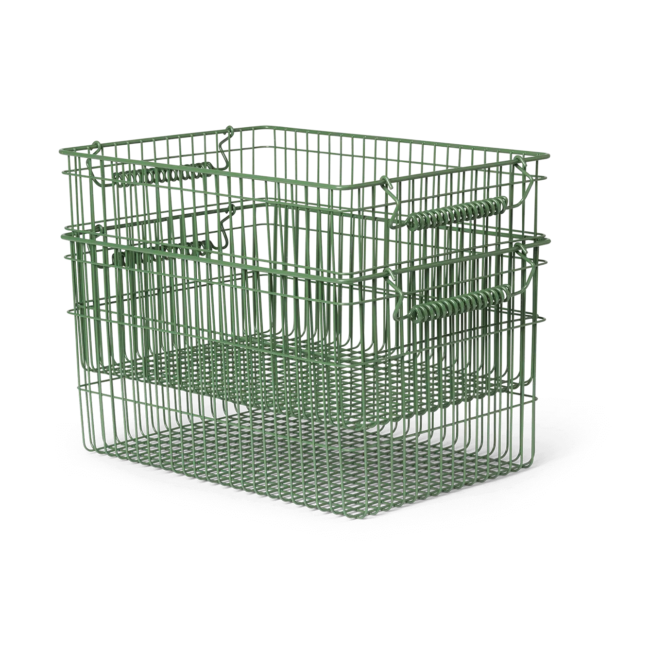 Καλάθι Cala στοιβαζόμενο 2 τεμάχια, Verdant green Ferm Living