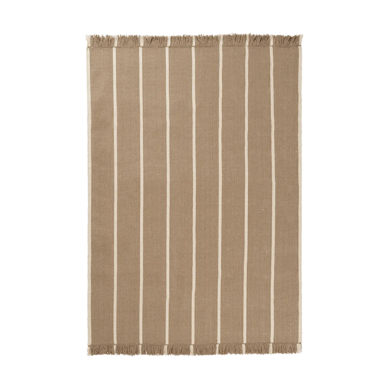 Calm kelim χαλί, Dark Sand, Off-white, 140x200 cm Ferm Living