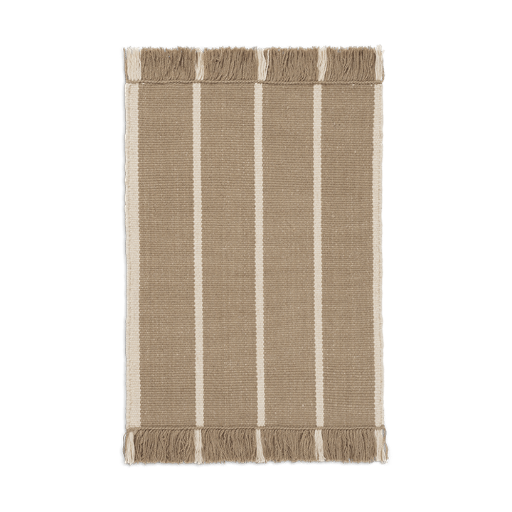 Calm kelim χαλάκι πόρτας - Dark Sand, Off-white, 50x70 cm - Ferm Living