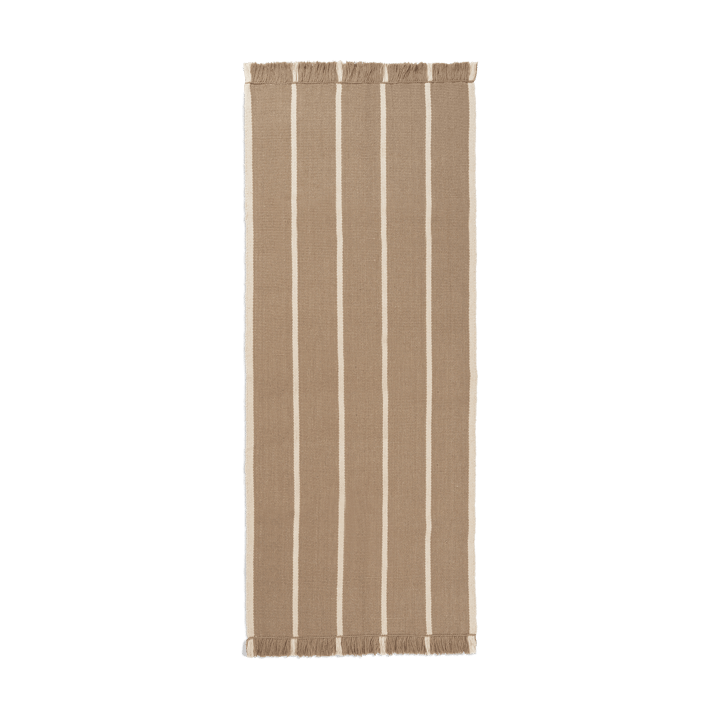 Χαλί διαδρόμου Calm kelim - Dark Sand, Off-white, 80x200 cm - Ferm Living