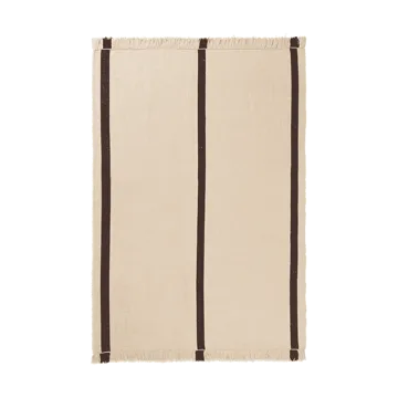 Calm kelim χαλί - Off-white, Coffee, 140x200 cm - Ferm Living