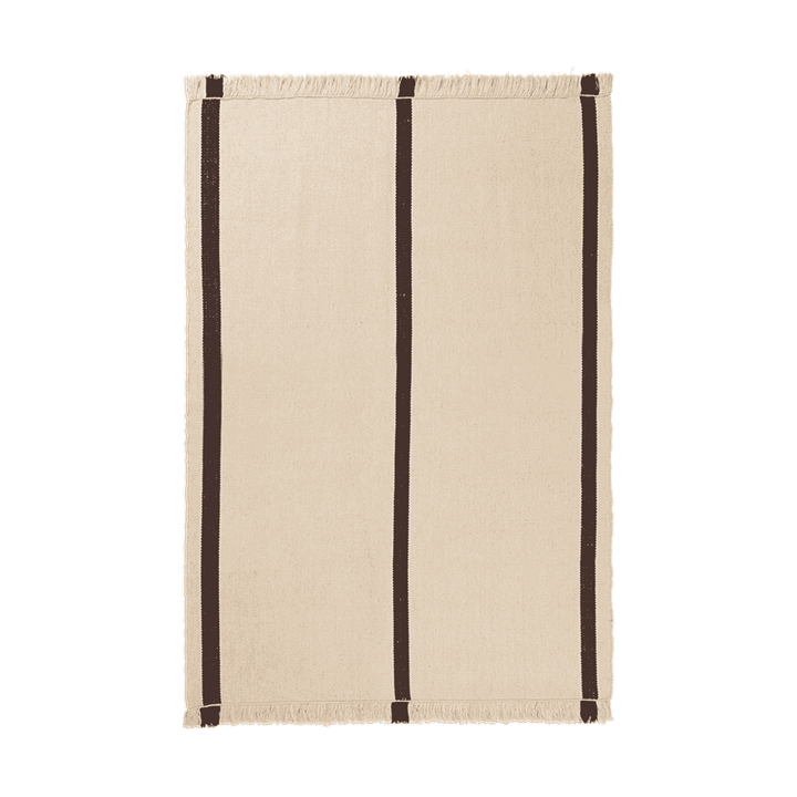 Calm kelim χαλί - Off-white, Coffee, 140x200 cm - Ferm Living
