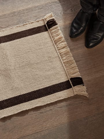 Calm kelim χαλάκι πόρτας - Off-white, Coffee, 50x70 cm - Ferm Living