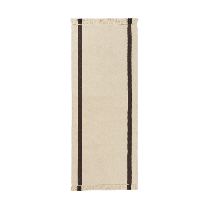 Χαλί διαδρόμου Calm kelim - Off-white, Coffee, 80x200 cm - Ferm Living