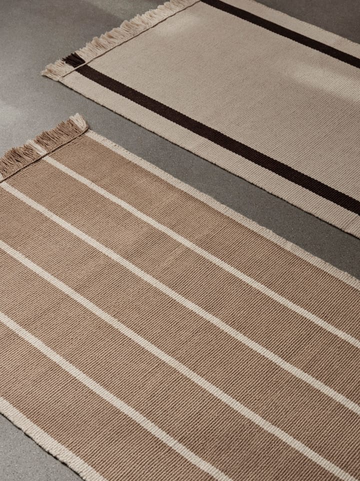 Χαλί διαδρόμου Calm kelim, Off-white, Coffee, 80x200 cm Ferm Living