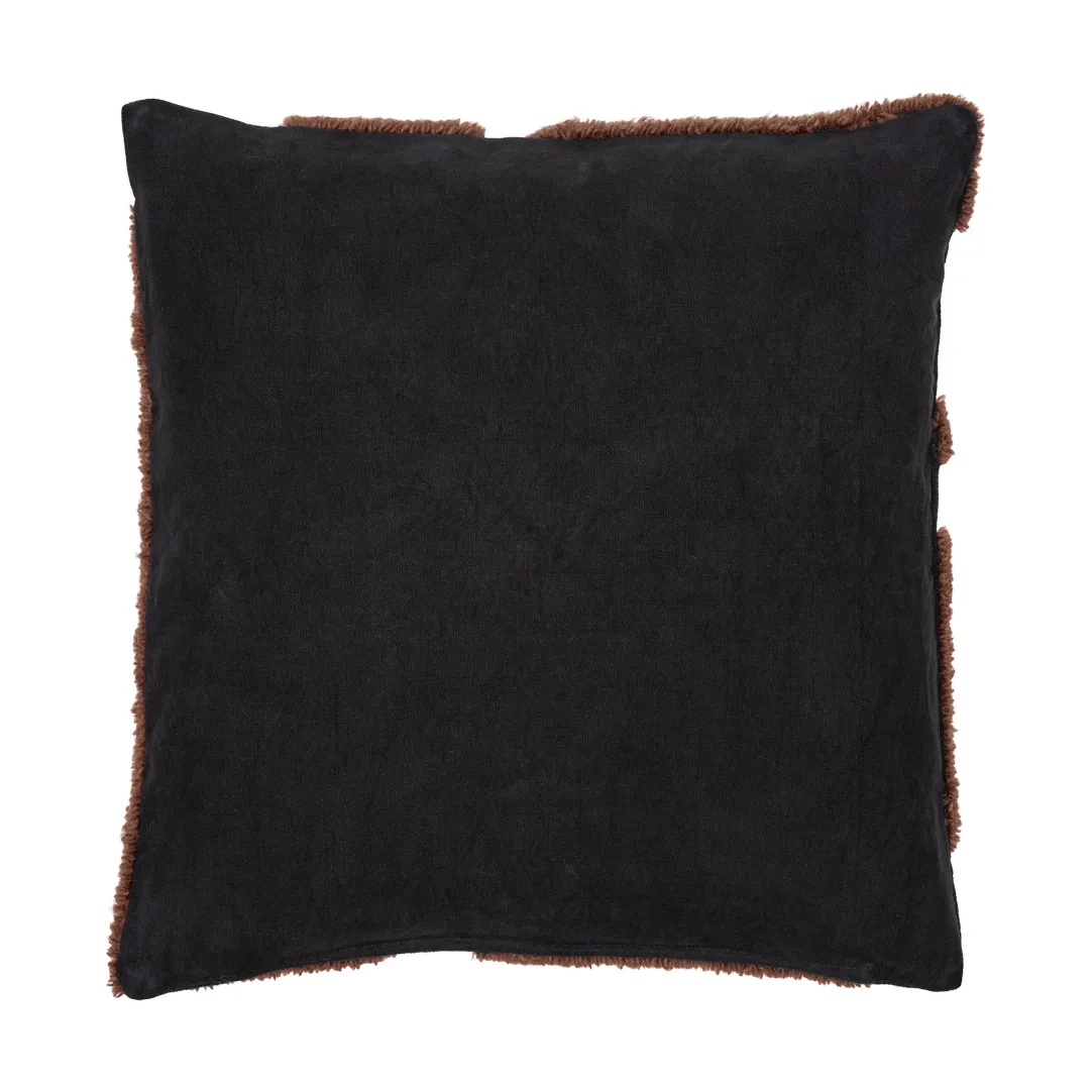 Cilla tufted μαξιλάρι, Black-dark chocolate 50x50 εκ. Ferm Living