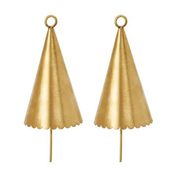 Cone bell διακοσμητικό κρεμαστό (σετ 2 τεμαχίων) - Brass - Ferm Living