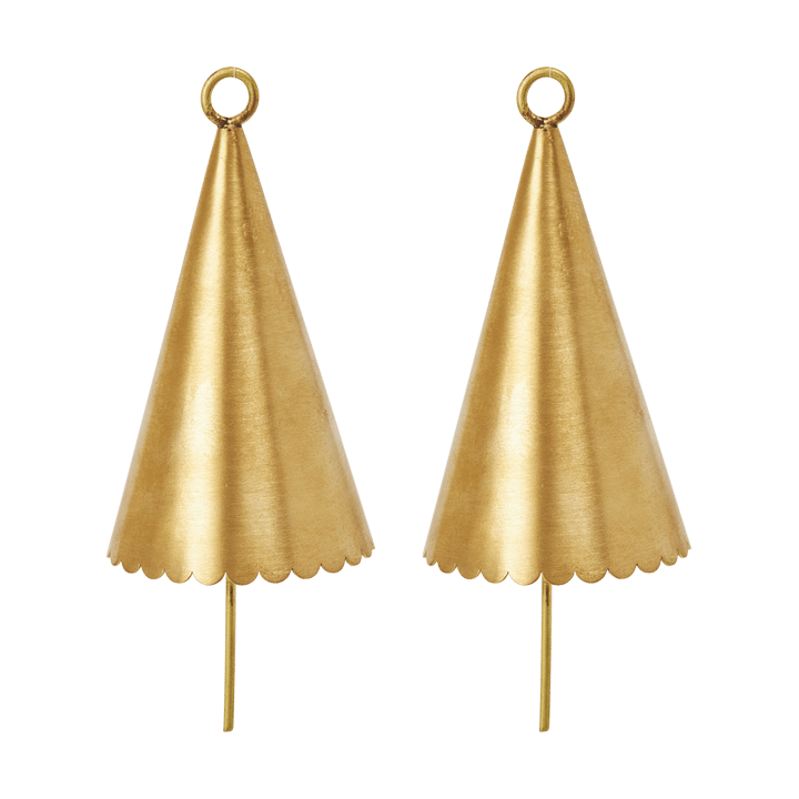 Cone bell διακοσμητικό κρεμαστό (σετ 2 τεμαχίων) - Brass - Ferm Living