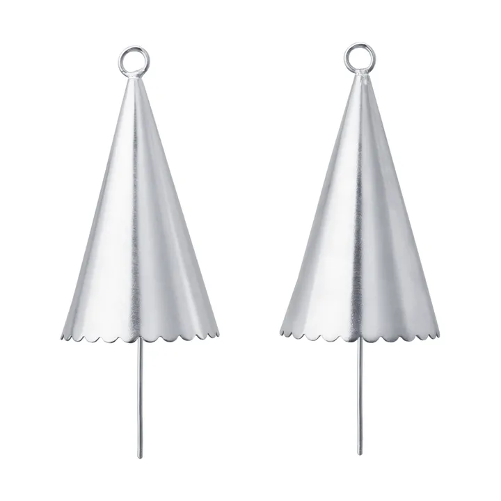 Cone bell διακοσμητικό κρεμαστό 2 τεμάχια - Ασήμι - Ferm Living