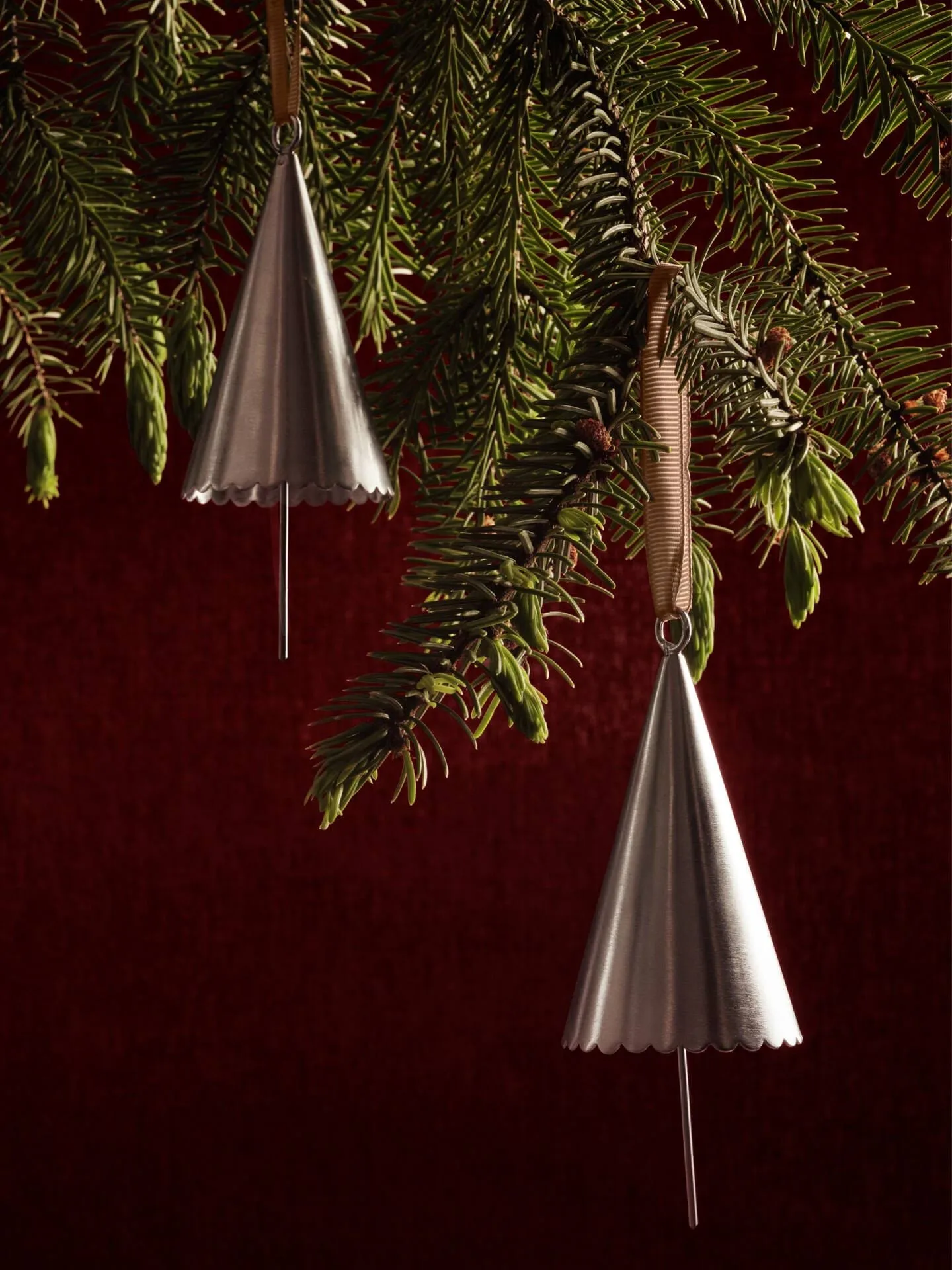 Cone bell διακοσμητικό κρεμαστό 2 τεμάχια, Ασήμι Ferm Living