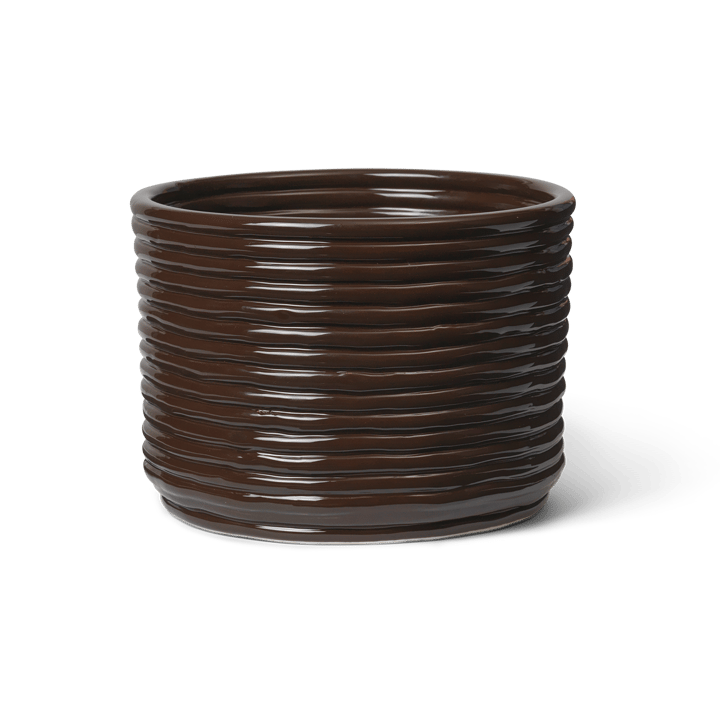 Corduroy γλάστρα Ø20x15 cm, Carob Brown Ferm Living