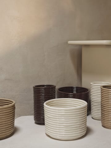 Corduroy γλάστρα Ø20x15 cm - Off white - Ferm Living