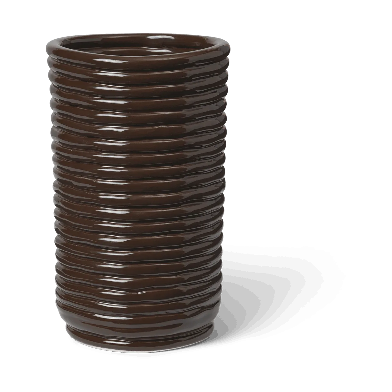 Corduroy βάζο 21 cm, Carob Brown Ferm Living