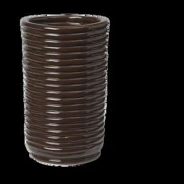 Corduroy βάζο 21 cm - Carob Brown - Ferm Living