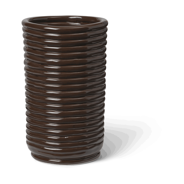 Corduroy βάζο 21 cm - Carob Brown - Ferm Living