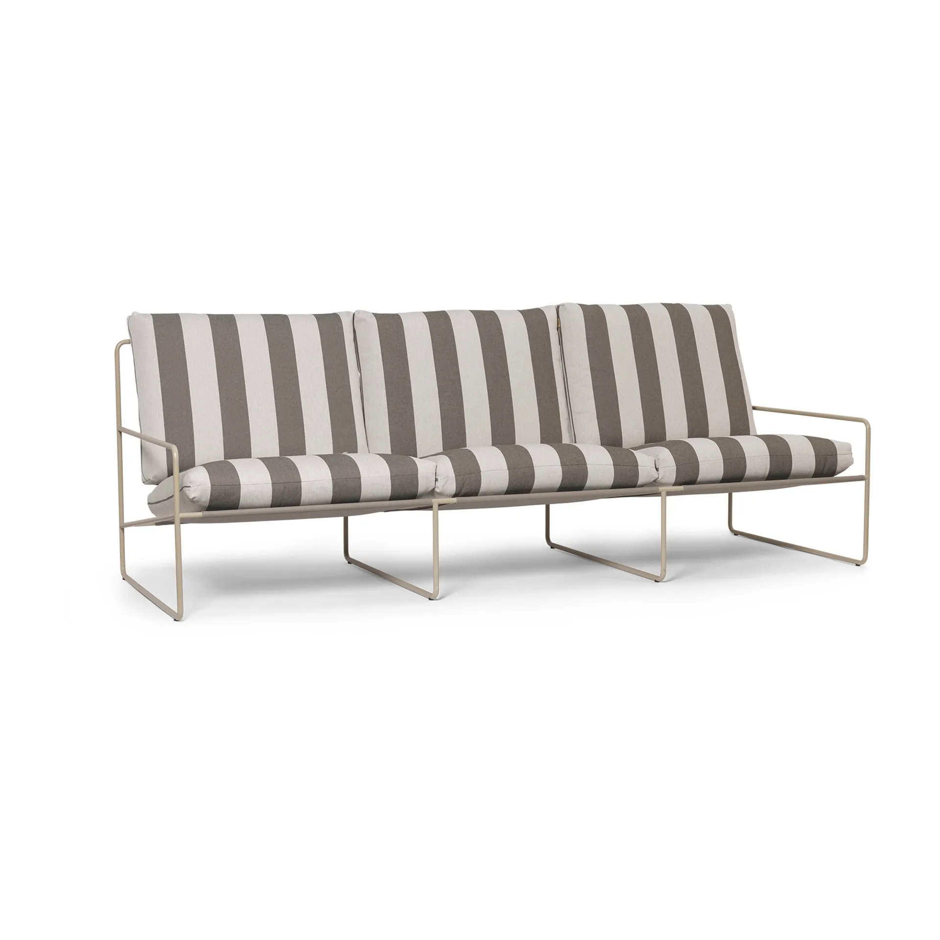 Desert 3-seat καναπές, Cash stripe-chocolate Ferm Living