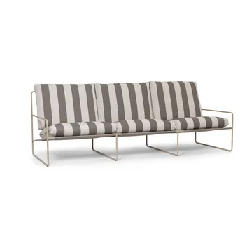 Desert 3-seat καναπές - Cash stripe-chocolate - Ferm Living