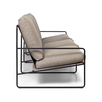 Desert 3-seat καναπές - Ύφασμα dark sand . μαύρο σταντ - Ferm Living