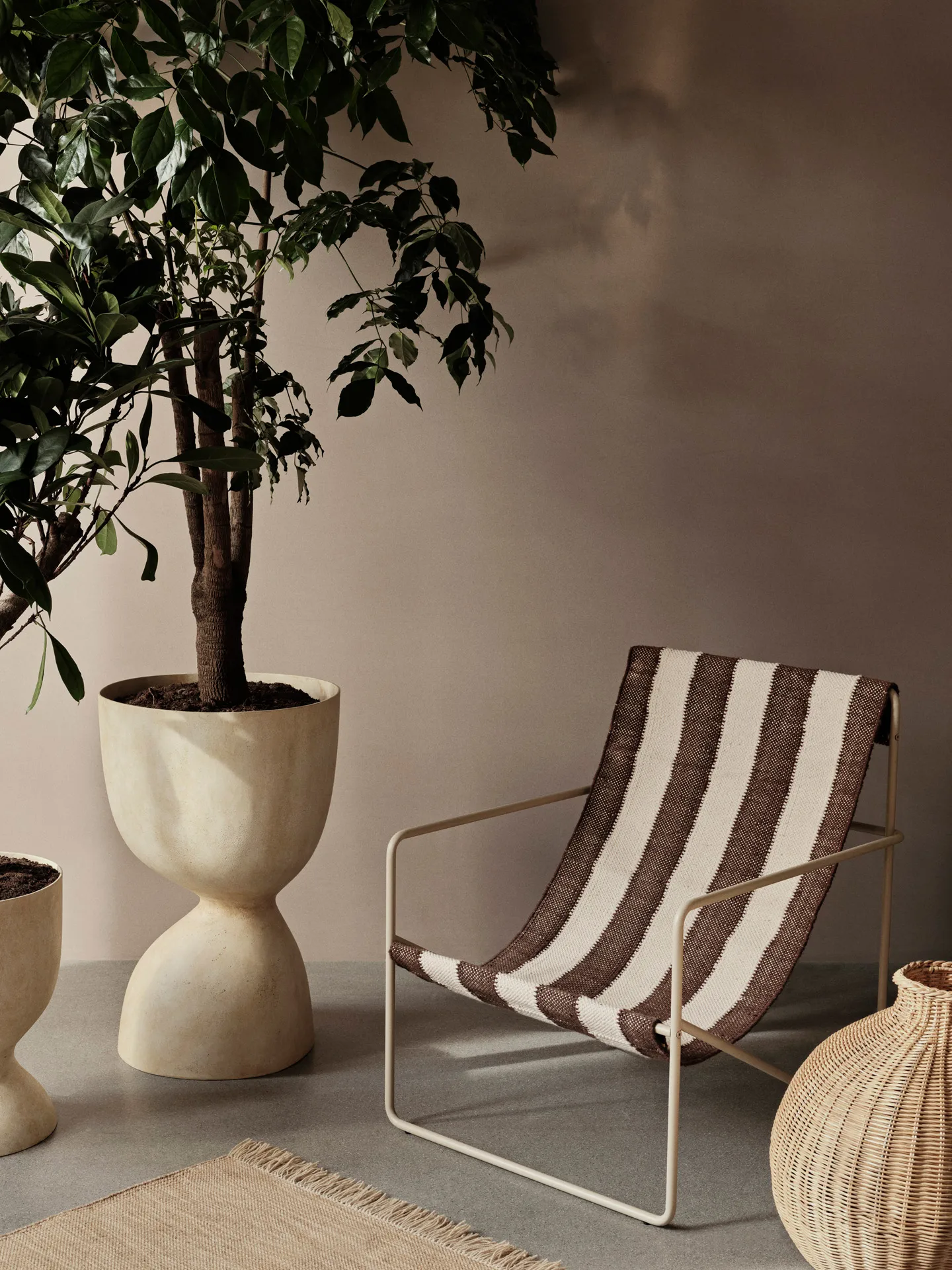 Desert πολυθρόνα σαλονιού, Cashmere, off-white, chocolate Ferm Living