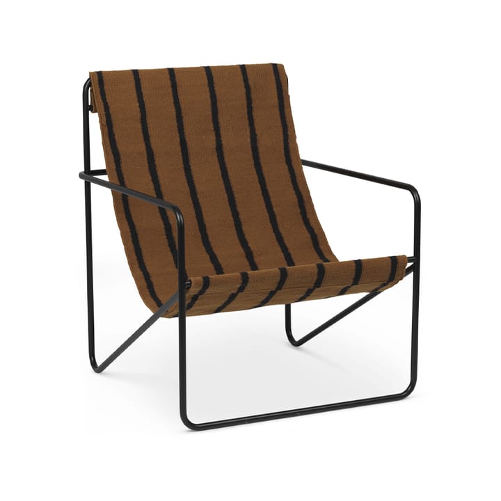 Desert πολυθρόνα σαλονιού - Stripe, μαύρο πλαίσιο - Ferm LIVING