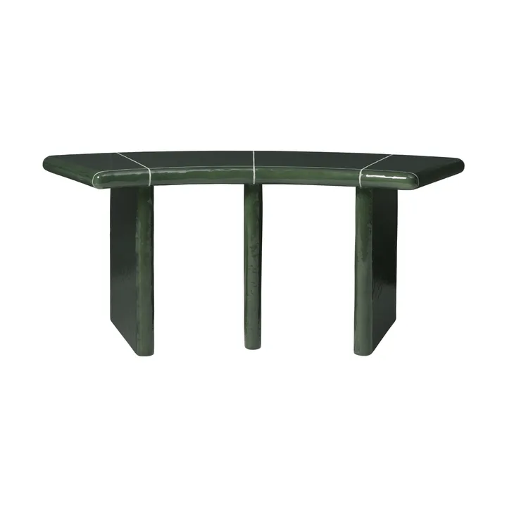 Deya curved παγκάκι - Dark green, 110x40x45,5 εκ. - Ferm Living