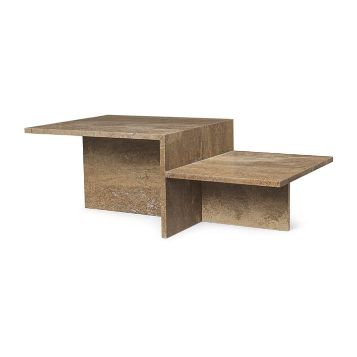 Distinct τραπεζάκι του σαλονιού - Dark Brown Travertine - Ferm Living