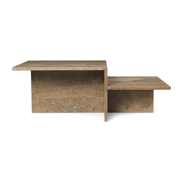Distinct τραπεζάκι του σαλονιού, Dark Brown Travertine Ferm Living