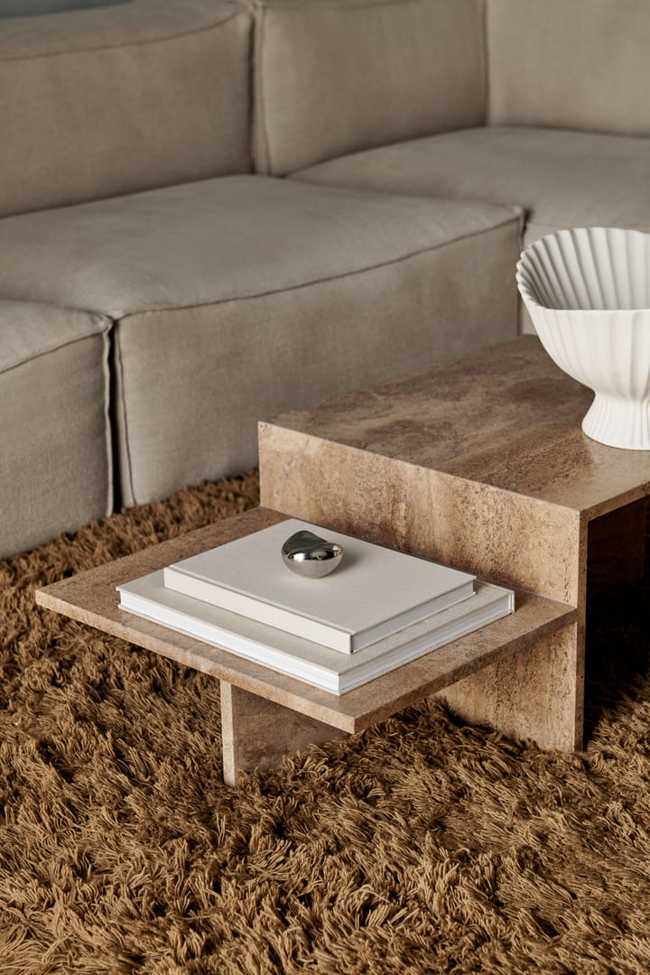 Distinct τραπεζάκι του σαλονιού, Dark Brown Travertine Ferm Living