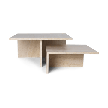 Distinct Grande Duo τραπεζάκι του καφέ 133x70x35 cm - Τραβερτίνη - Ferm Living