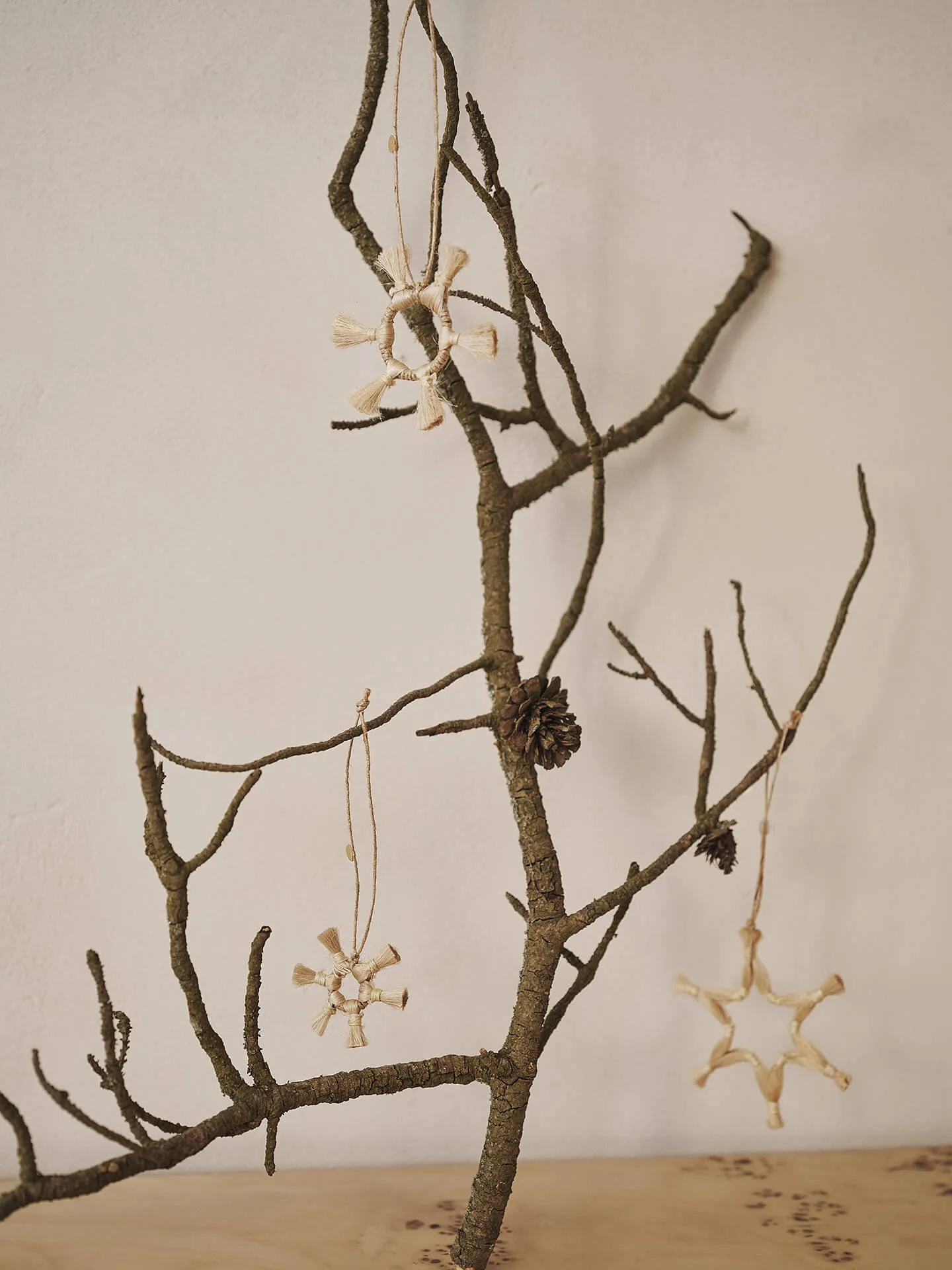Ferm Living Jute Stars μπιχλιμπίδια 3 τεμάχια, Natural Ferm Living