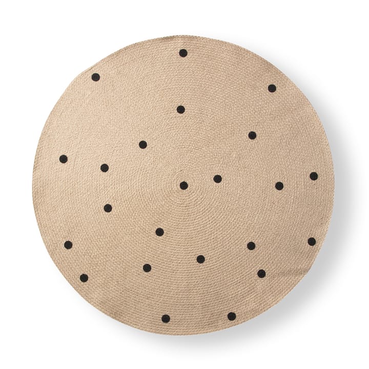 Ferm Living χαλί στρογγυλό, Μαύρες τελείες Ferm Living