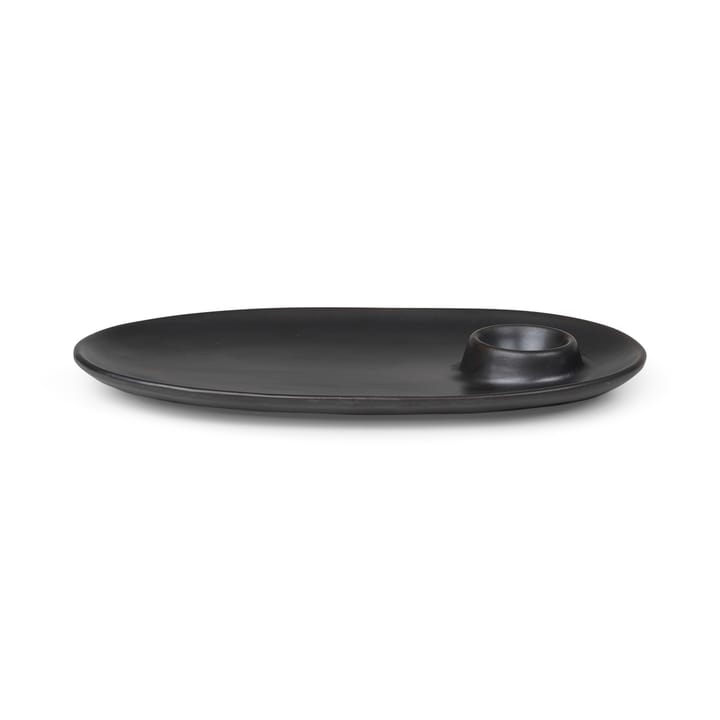 Flow πιάτο πρωινού 14x23,5 cm - μαύρο - Ferm Living