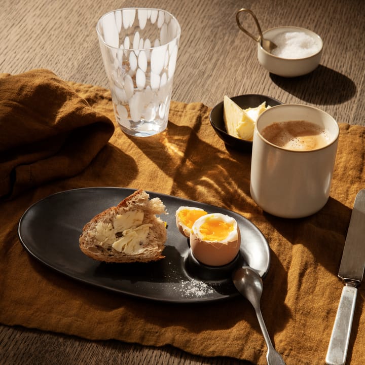 Flow πιάτο πρωινού 14x23,5 cm, μαύρο Ferm Living