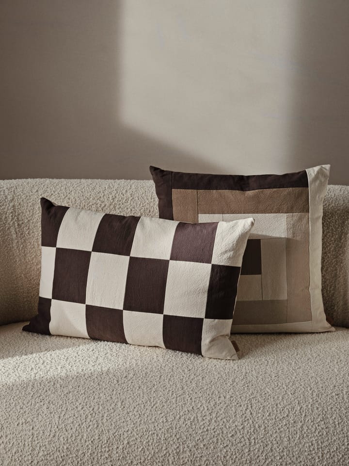 Fold patchwork κάλυμμα μαξιλαριού 40x60 cm, Coffee-undyed Ferm Living