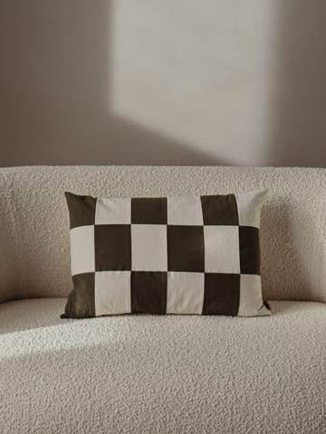 Fold patchwork κάλυμμα μαξιλαριού 40x60 cm - Dark Olive -undyed - Ferm Living