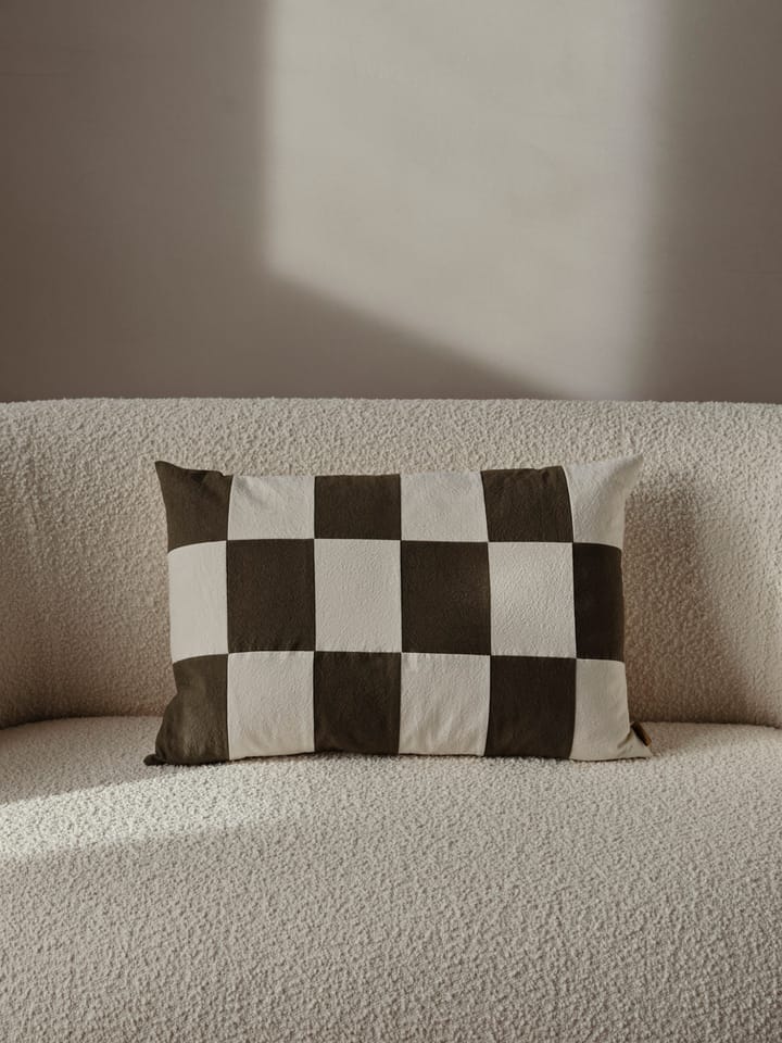 Fold patchwork κάλυμμα μαξιλαριού 40x60 cm, Dark Olive -undyed Ferm Living