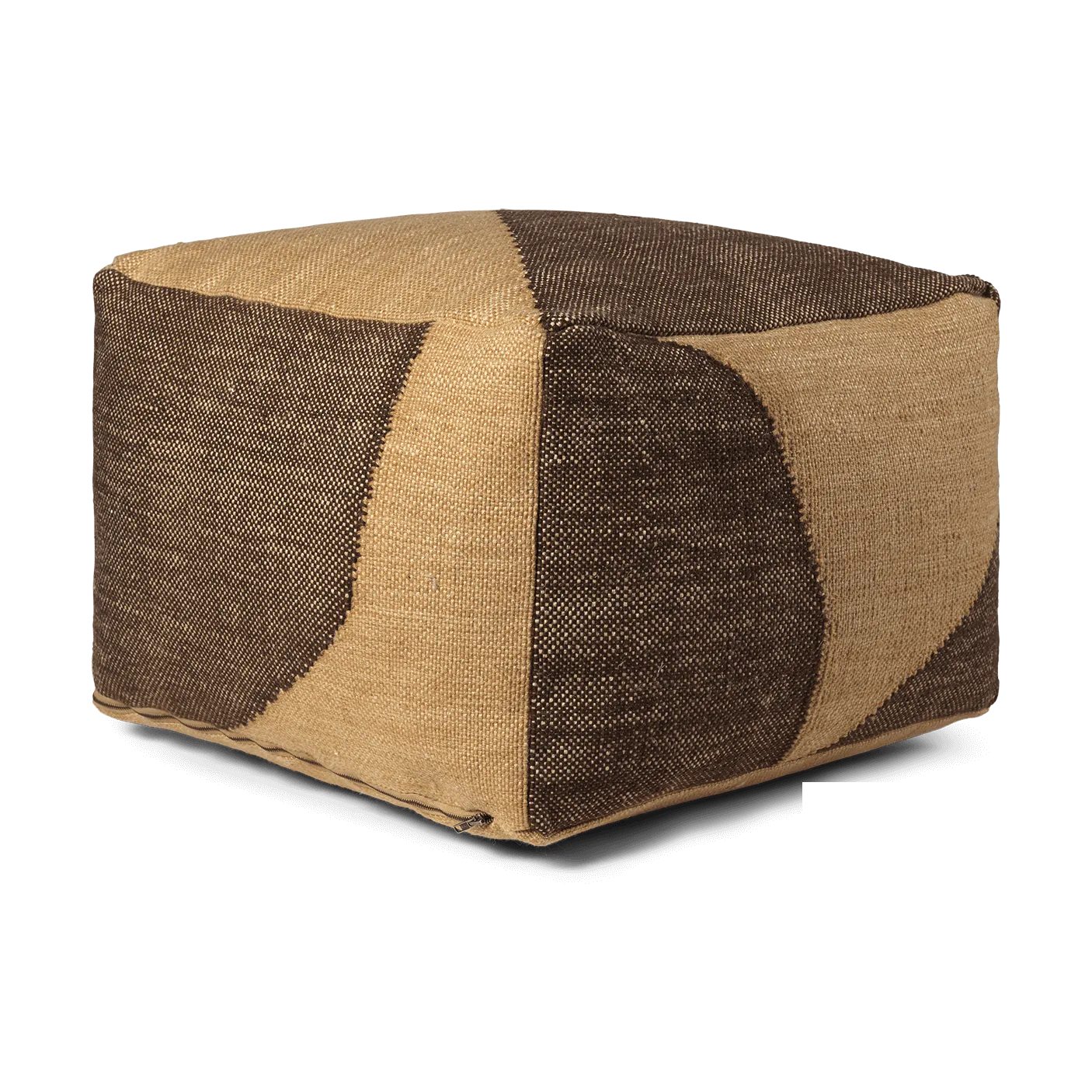 Μαξιλάρι καθίσματος Forene square pouf 60x60x40 cm, Tan-Chocolate Ferm Living